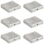 pyramideformede stolpehætter 6 stk. 81x81 mm galvaniseret metal