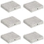 pyramideformede stolpehætter 6 stk. 91x91 mm galvaniseret metal
