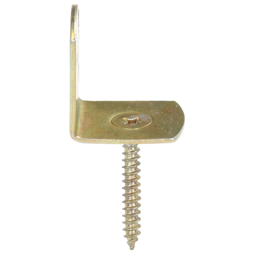 beslag til hegnspanel 4 stk. L-formet galvaniseret metal