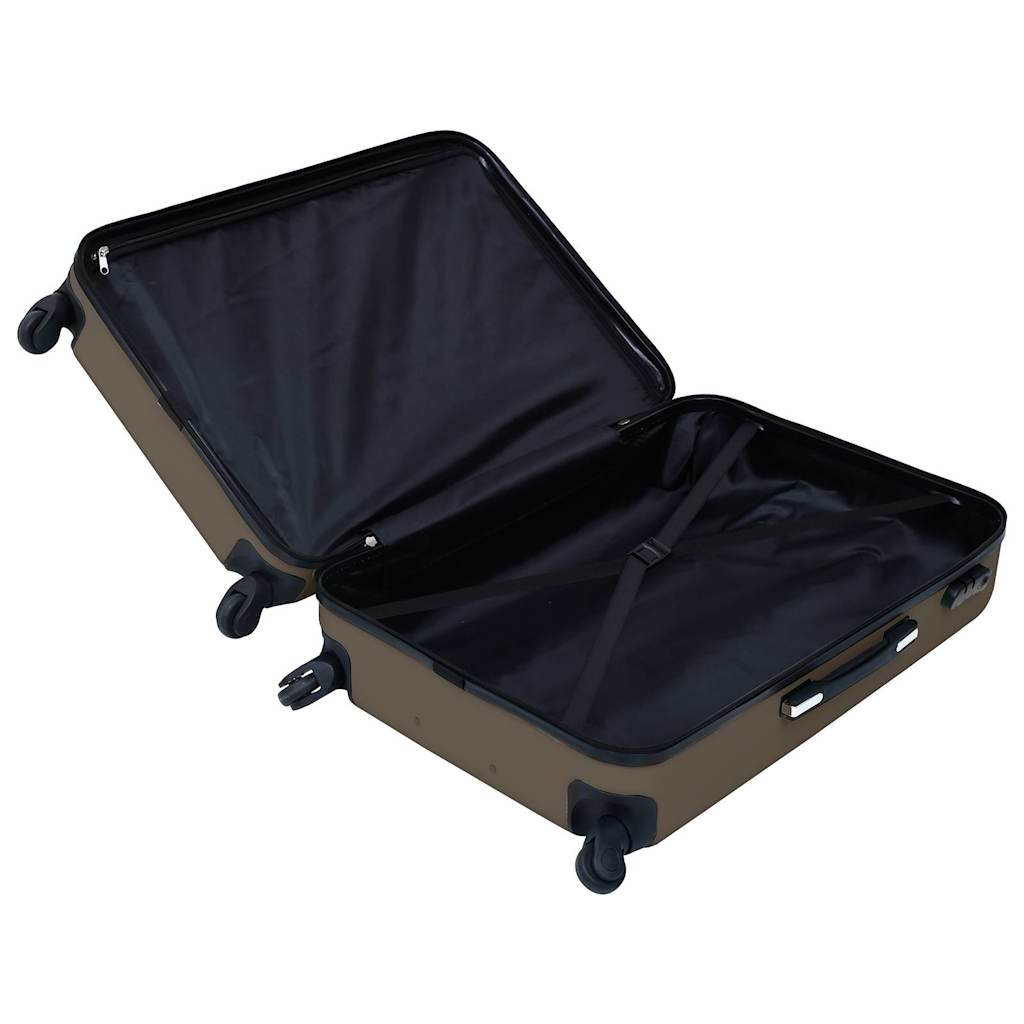 kuffertsæt 3 stk. hardcase ABS brun