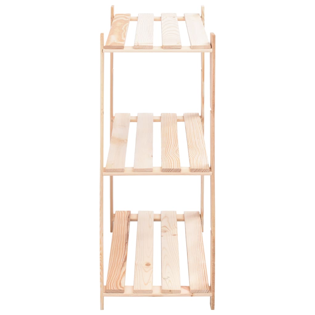 reoler 3 stk. 3 hylder 80x38x90 cm massivt fyrretræ 150 kg