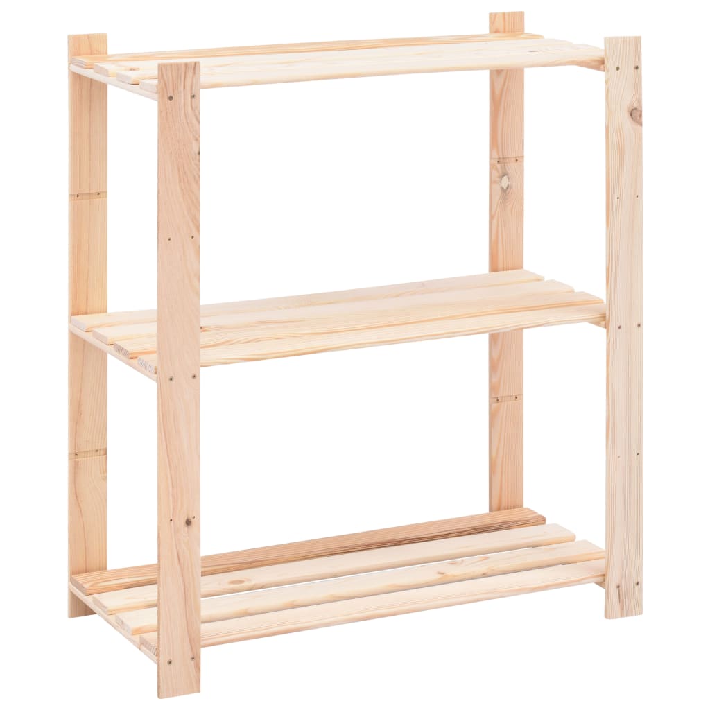 reoler 10 stk. 3 hylder 80x38x90 cm massivt fyrretræ 150 kg