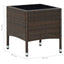 havebord 40x40x45 cm polyrattan brun