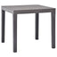 havebord 78 x 78 x 72 cm plastik mokkafarvet