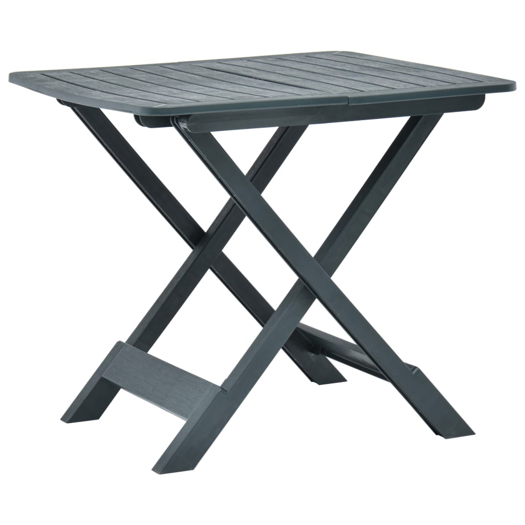 foldbart havebord 79 x 72 x 70 cm plastik grøn billede