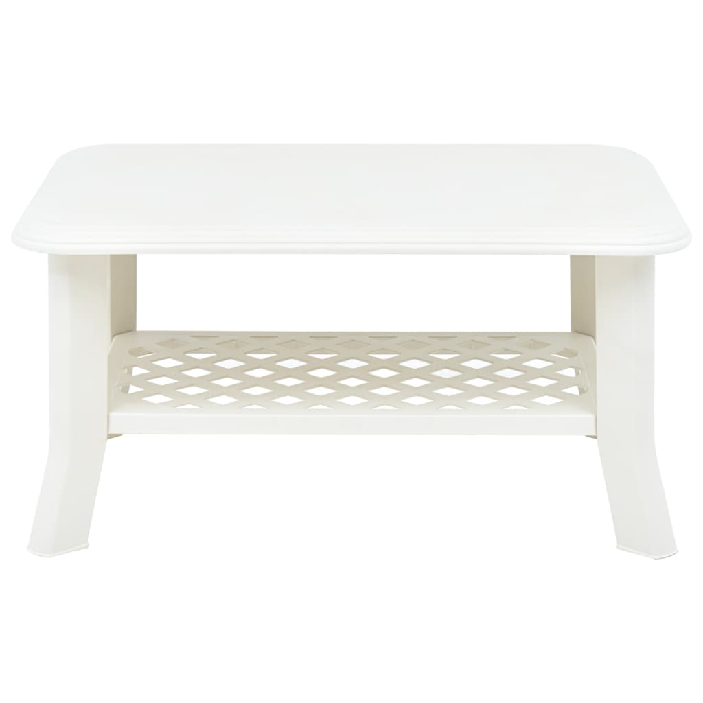 sofabord 90 x 60 x 46 cm plastik hvid