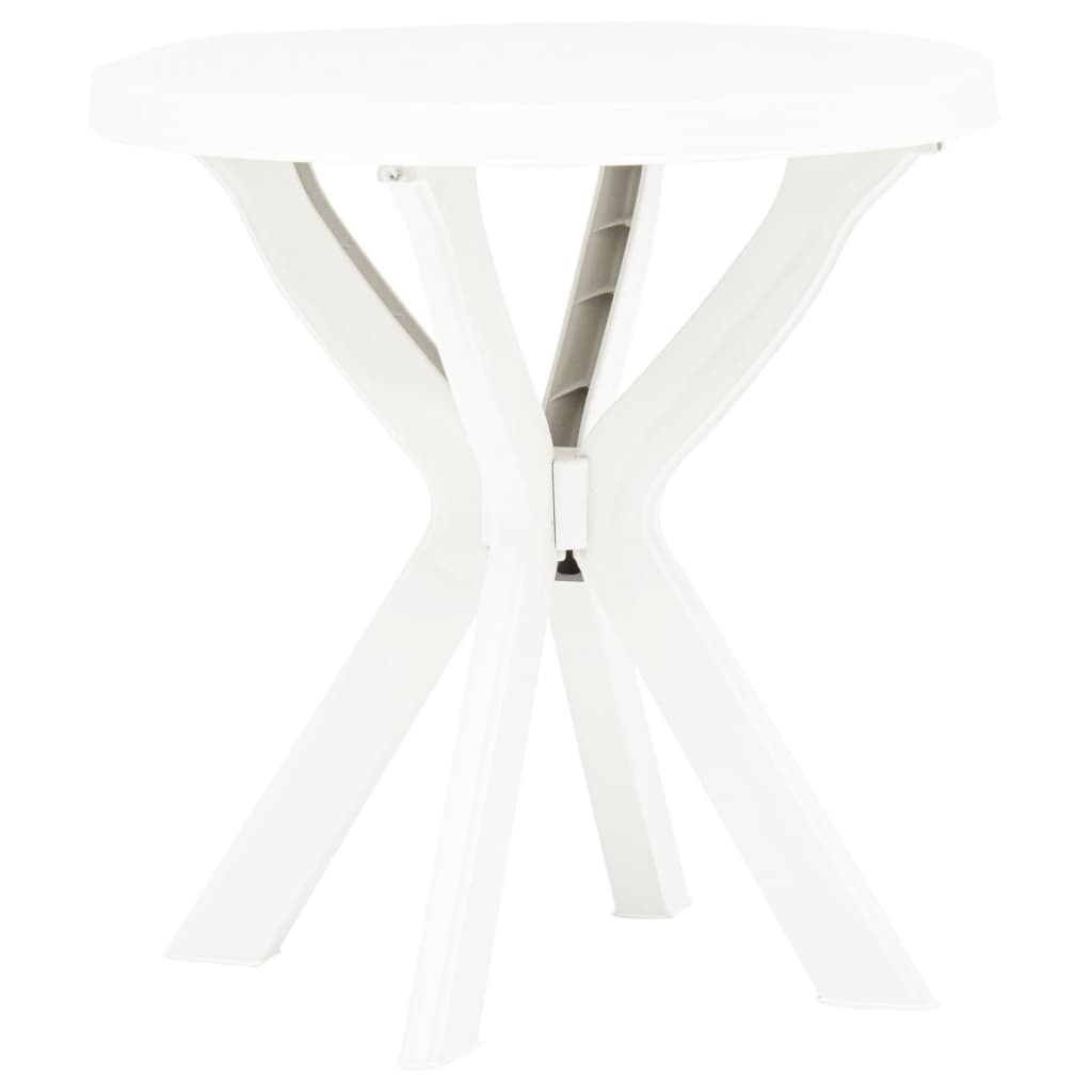 bistrobord Ø70 cm plastik hvid billede