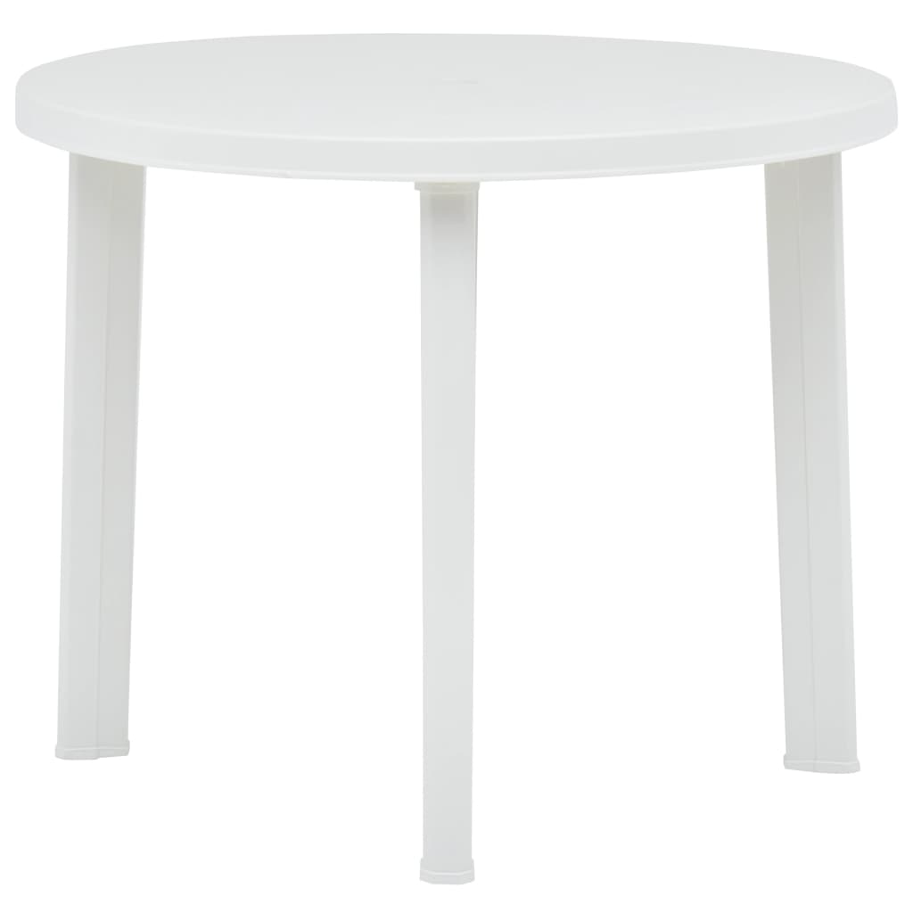 havebord 89 cm plastik hvid billede