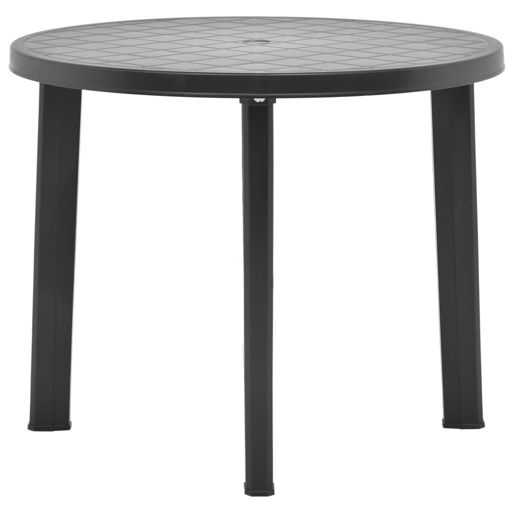 havebord 89 cm plastik antracitgrå billede