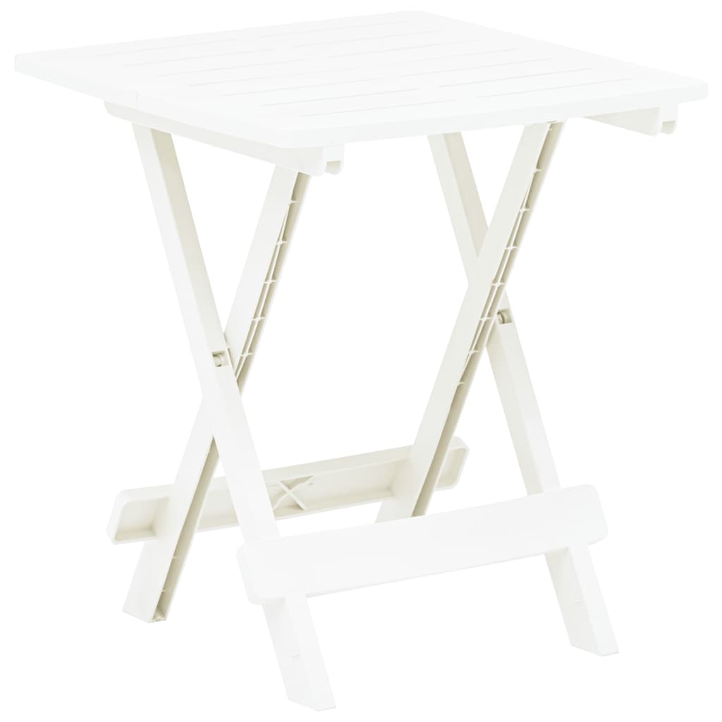 Foldbart havebord 45 × 43 × 50 cm - plastik, hvid