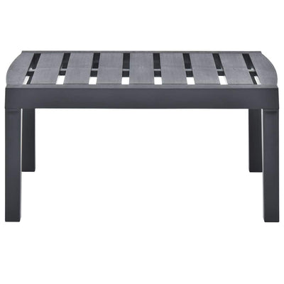 havebord 78x55x38 cm plastik antracitgrå