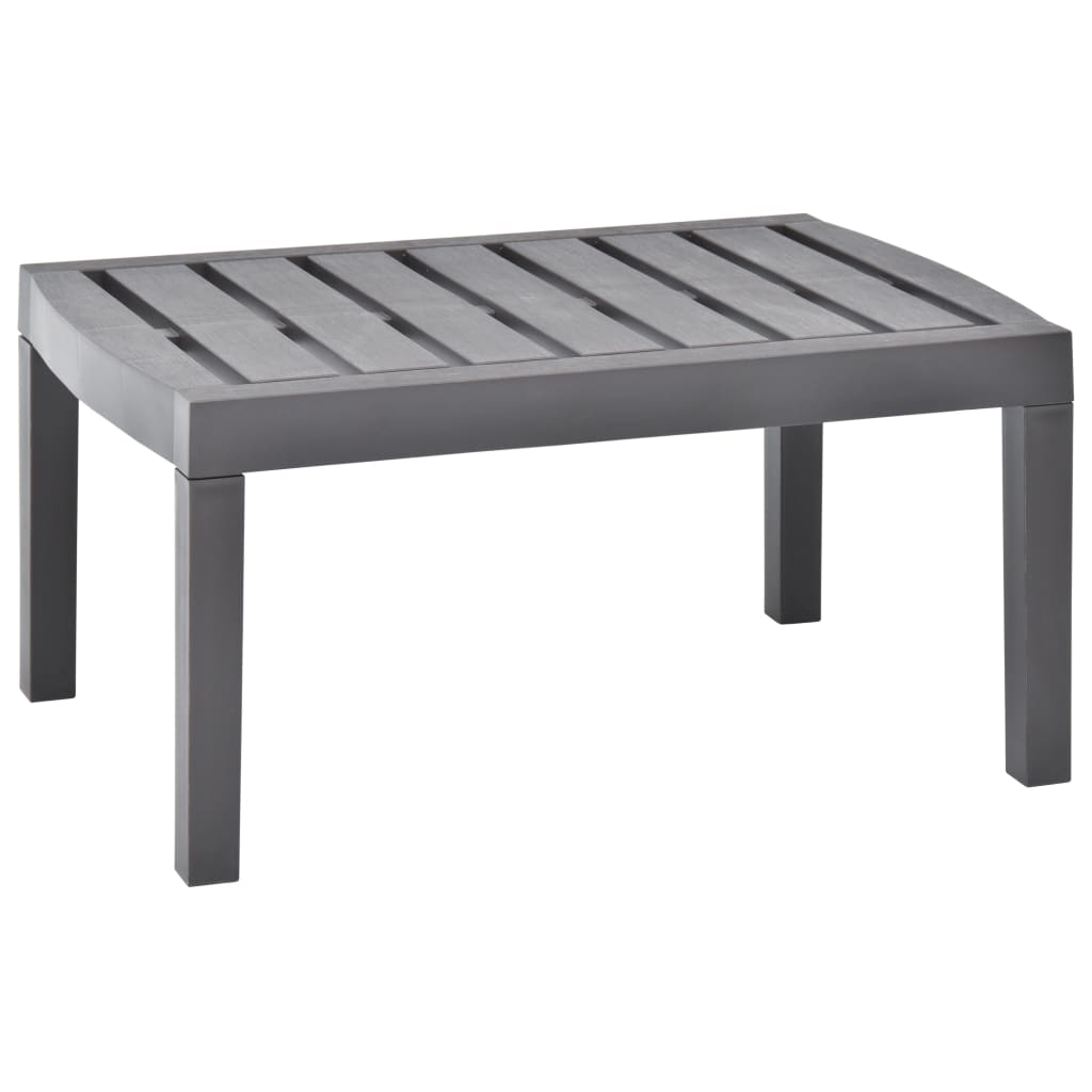 havebord 78x55x38 cm plastik mokkafarvet billede