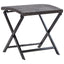 foldbar skammel polyrattan brun