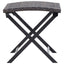 foldbar skammel polyrattan brun