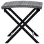 foldbar taburet polyrattan grå