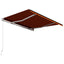 foldemarkise manuel betjening 300 x 250 cm orange og brun