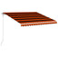automatisk foldemarkise 400 x 300 cm orange og brun