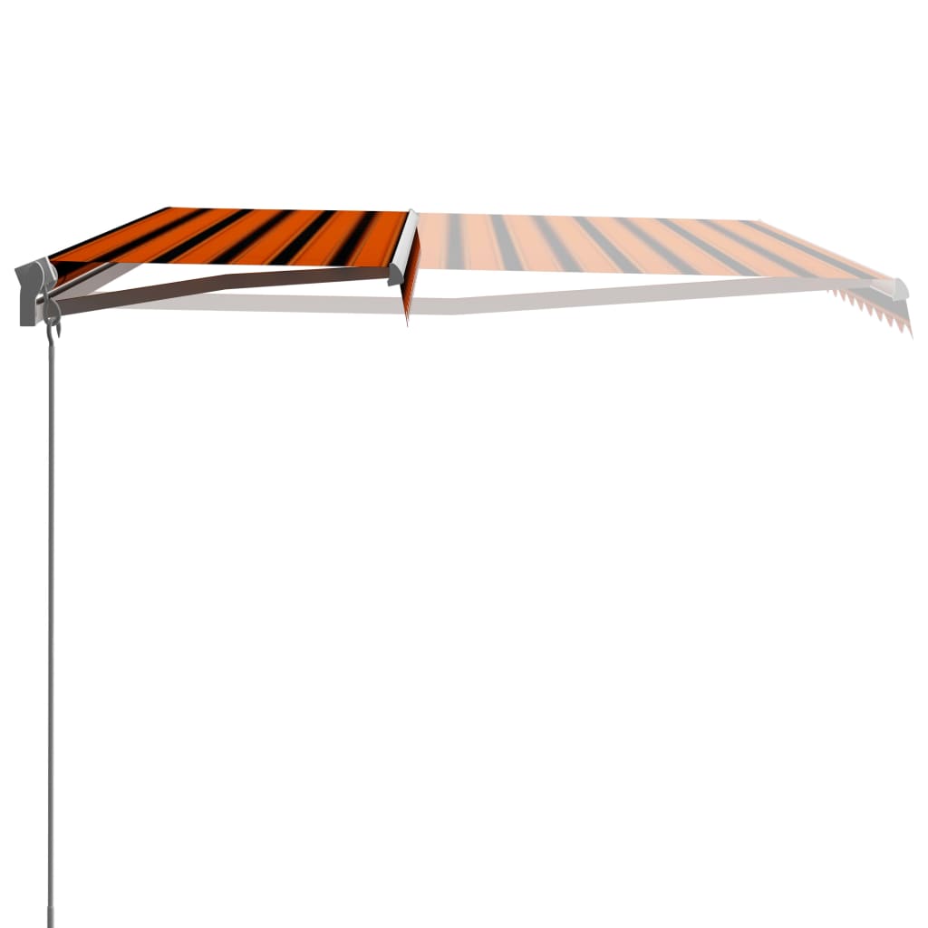 foldemarkise manuel betjening 400 x 300 cm orange og brun