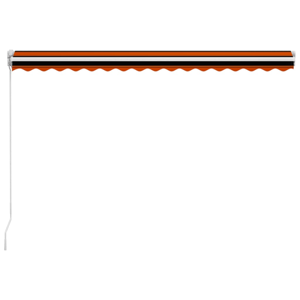 foldemarkise manuel betjening 400 x 300 cm orange og brun