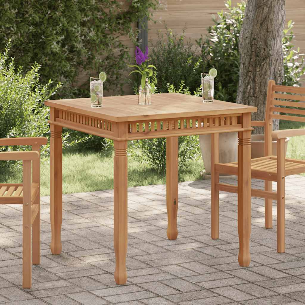 havebord 80x80x80 cm massivt teaktræ billede