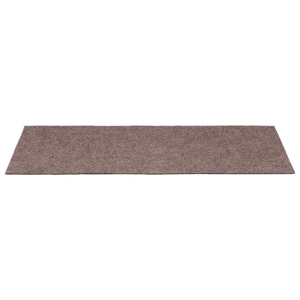trappemåtter selvklæbende 15 stk. 65x21x4 cm lysebrun rektangulære kant