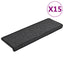 trappemåtter 15 stk. 65x21x4 cm antracit rektangulær kant