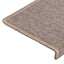 trappemåtter 15 stk. 65x21x4 cm lysebrune rektangulære kanter