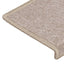 trappemåtter 15 stk. 65x21x4 cm taupe rektangulær kant