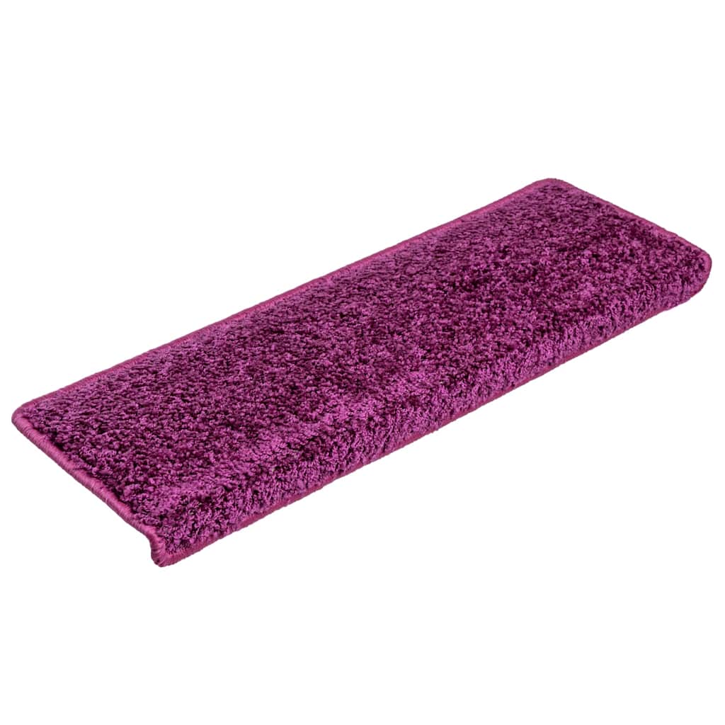 trappemåtter 15 stk. 65x21x4 cm violet rektangulær kant