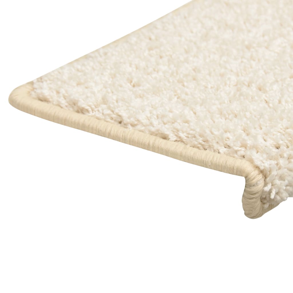 trappemåtter 15 stk. 65x21x4 cm hvide rektangulære kant