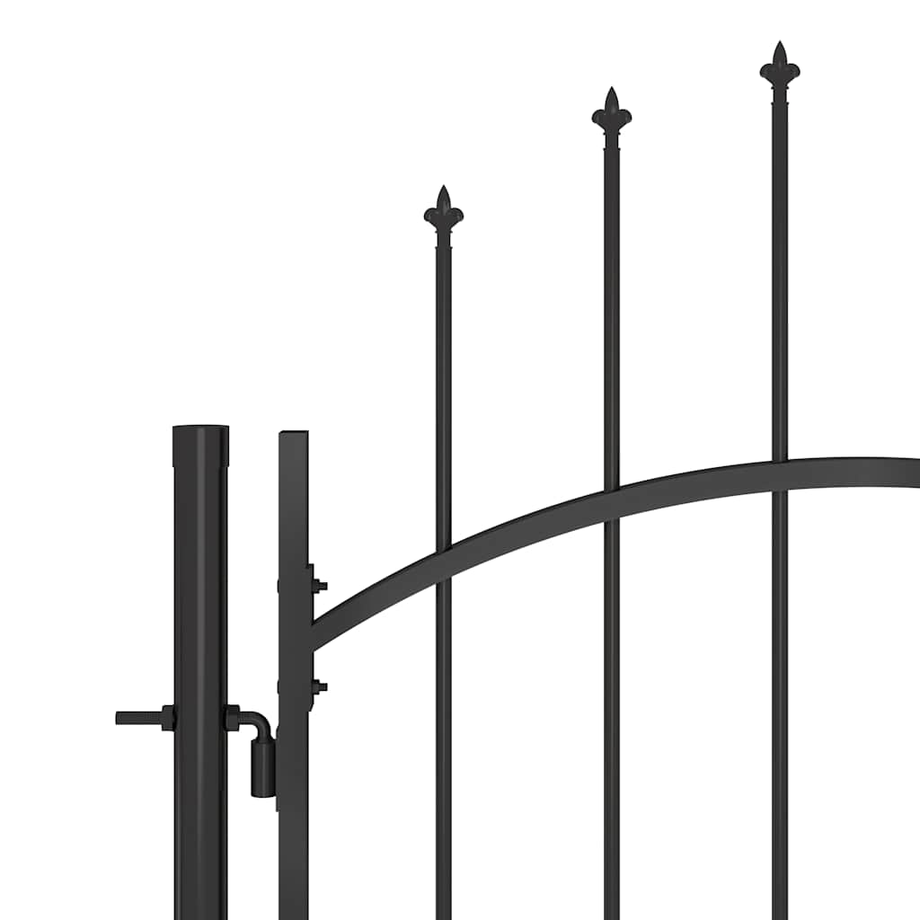 havehegnslåge Woerden med spydtop 5x1 m sort