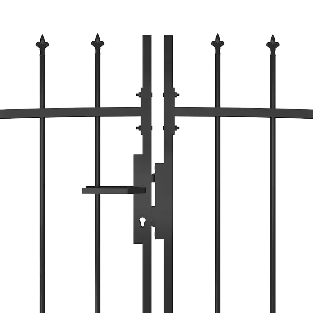havehegnslåge Woerden med spydtop 5x1,25 m sort