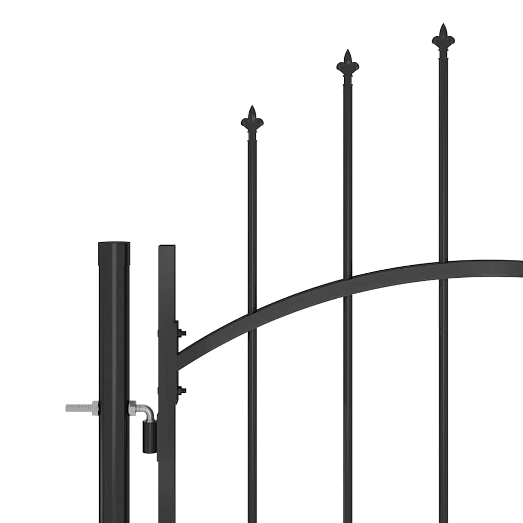 havehegnslåge Woerden med spydtop 5x1,75 m sort