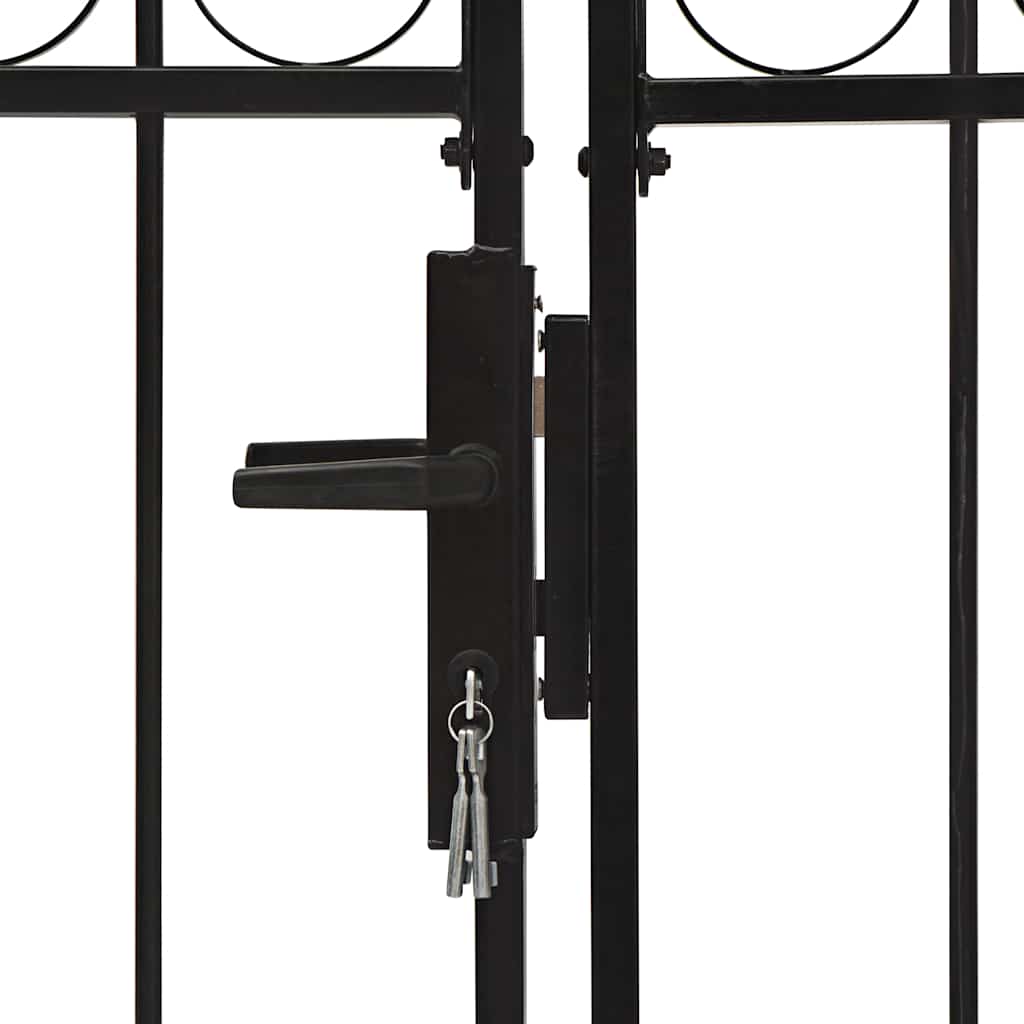 hegnslåge ASSEN dobbeltdør med buet top stål 300x175 cm