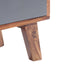 tv-bord 140x30x45 cm massivt træ grå
