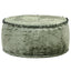 puf 40x20 cm rund velour grøn
