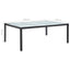 udendørs spisebord 200x150x74 cm polyrattan sort