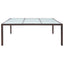 havebord 200x200x74 cm polyrattan brun