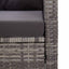 topersoners havesofa med hynder 124 cm polyrattan grå