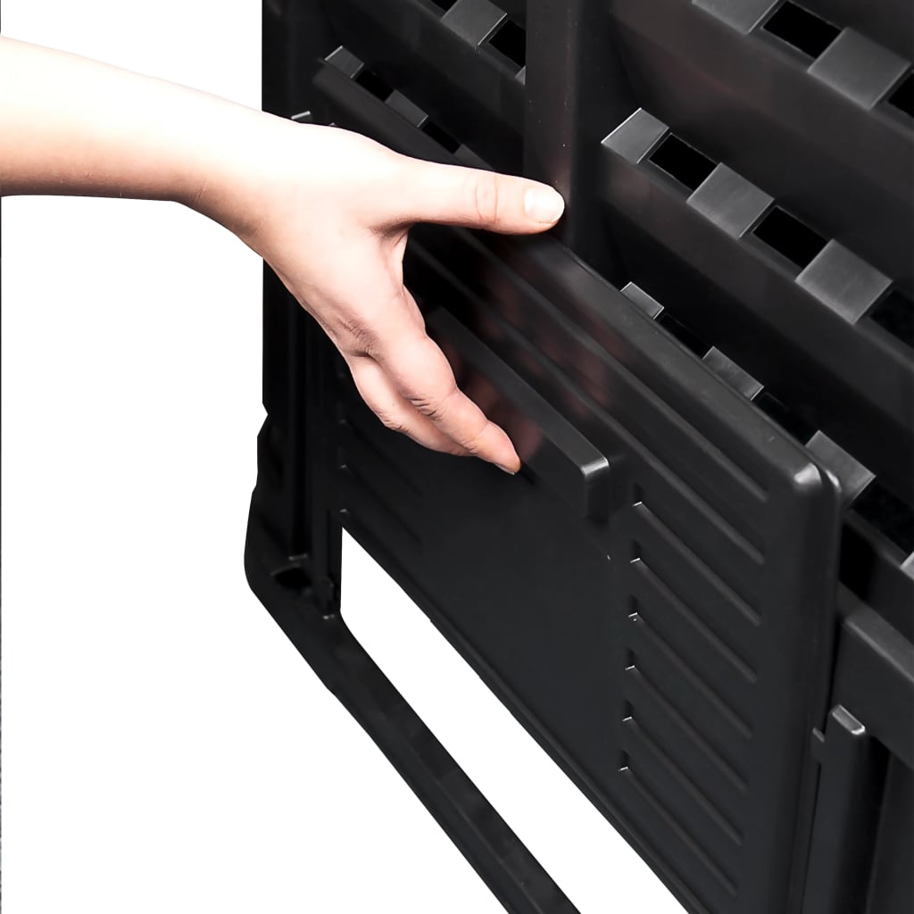 kompostbeholder 93,3x93,3x80 cm 480 l sort