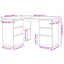 skrivebord 145x100x76 cm konstrueret træ sonoma-eg