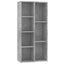 bogreol 50x25x106 cm konstrueret træ betongrå