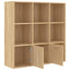 bogreol 98x30x98 cm konstrueret træ sonoma-eg