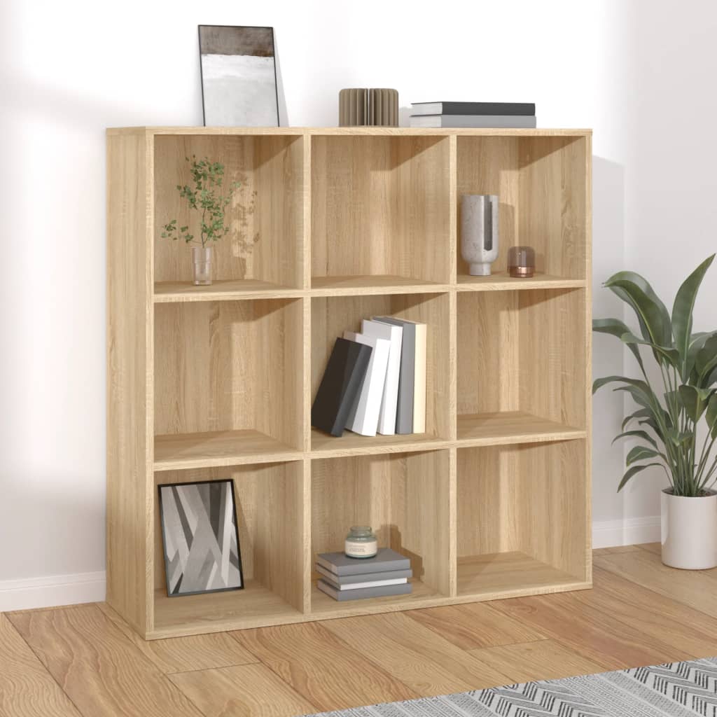 bogreol 98x29x97,5 cm konstrueret træ sonoma-eg