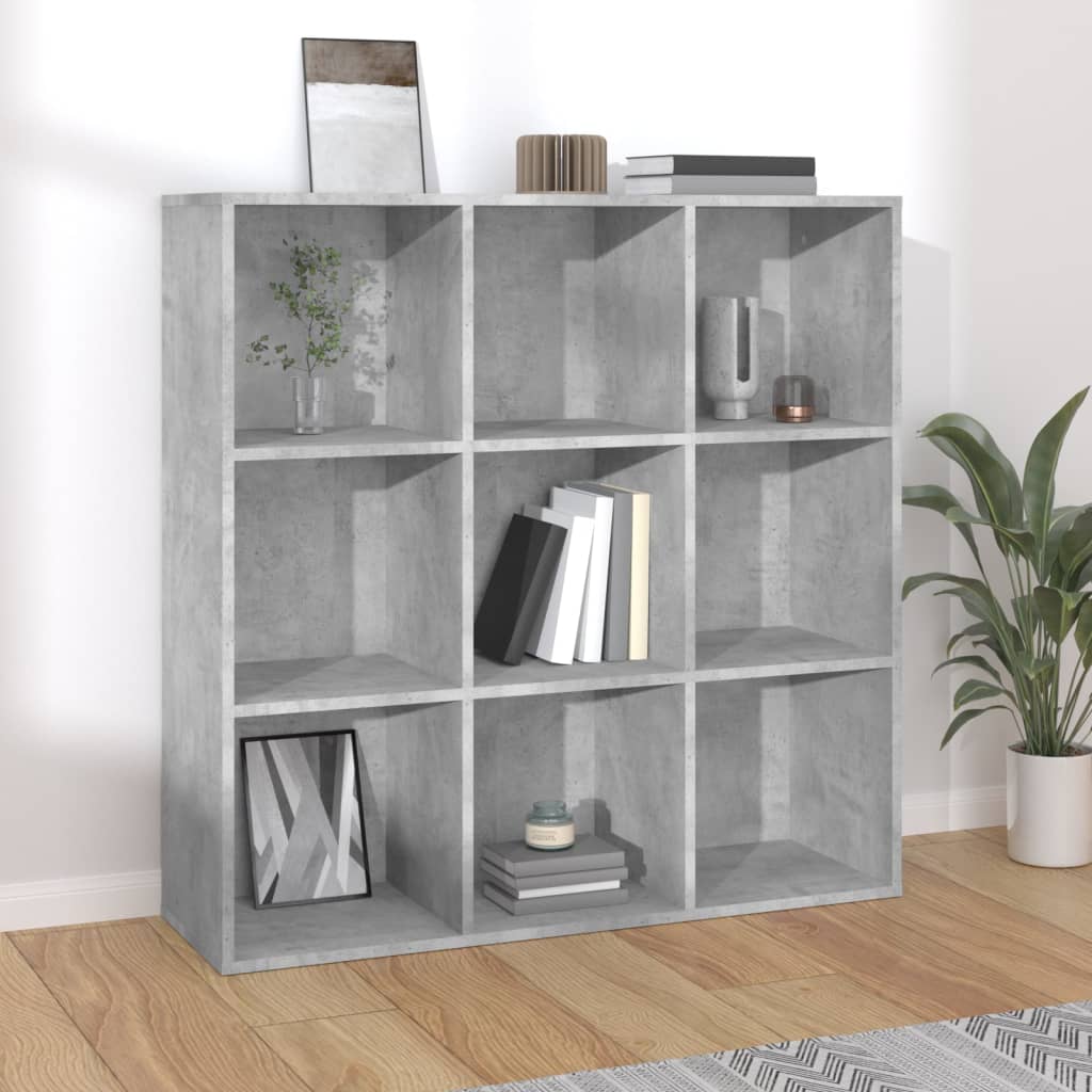 bogreol 98x29x97,5 cm konstrueret træ betongrå