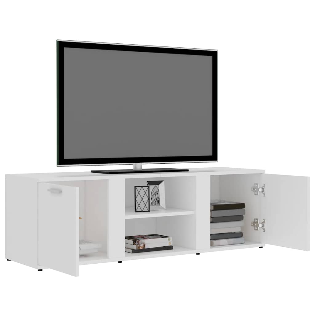 tv-bord 120x34x37 cm konstrueret træ hvid
