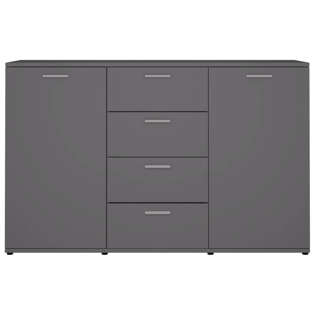 skænk 120x35,5x75 cm konstrueret træ grå