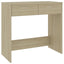 skrivebord 80x40x75 cm konstrueret træ sonoma-eg