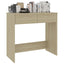 skrivebord 80x40x75 cm konstrueret træ sonoma-eg