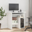 skrivebord 80x45x74 cm konstrueret træ hvid
